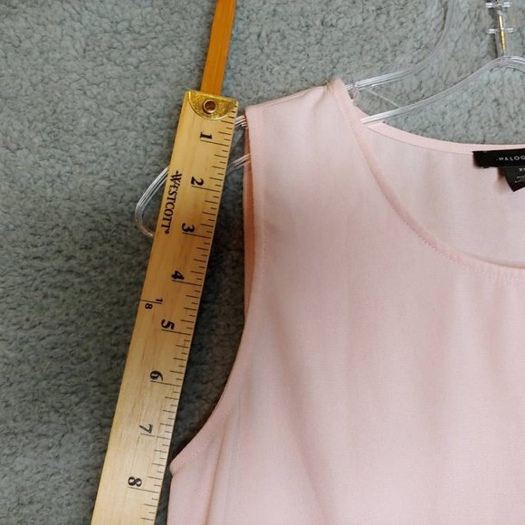 Halogen Womens Tank Top Pink Scoop Neck High Low Pullover XS New‎ - Picture 5 of 8